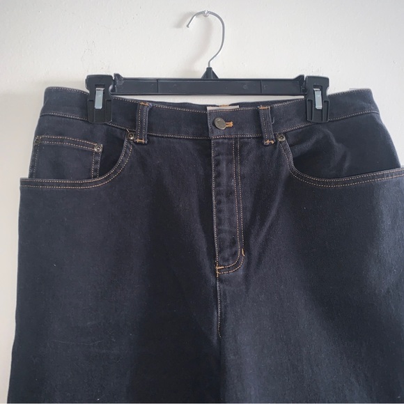 JONES NEW YORK Womens Black Stretch Canvas Pants Size 10 (30 Inseam) Jeans - Picture 2 of 6